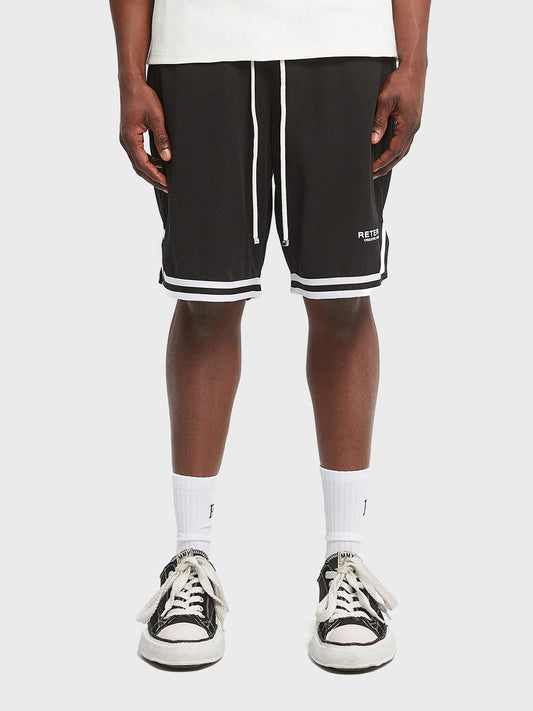 Reternity Creative Dept Mesh Shorts Black - voorkant