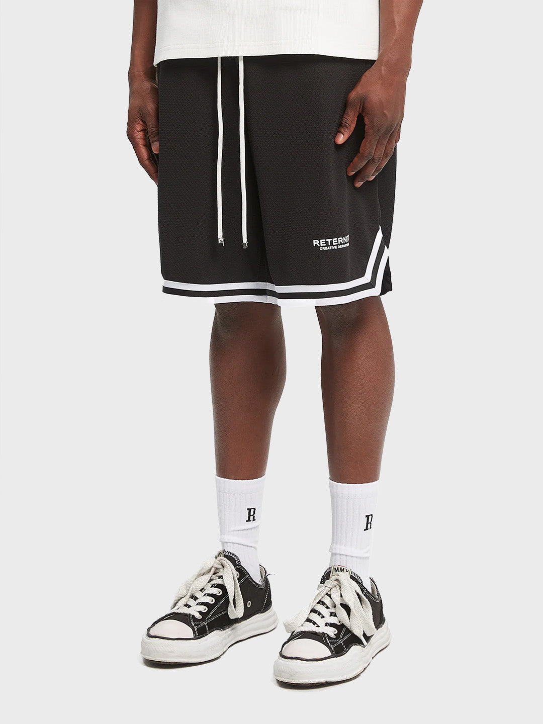 Reternity Creative Dept Mesh Shorts Black - zijaanzicht