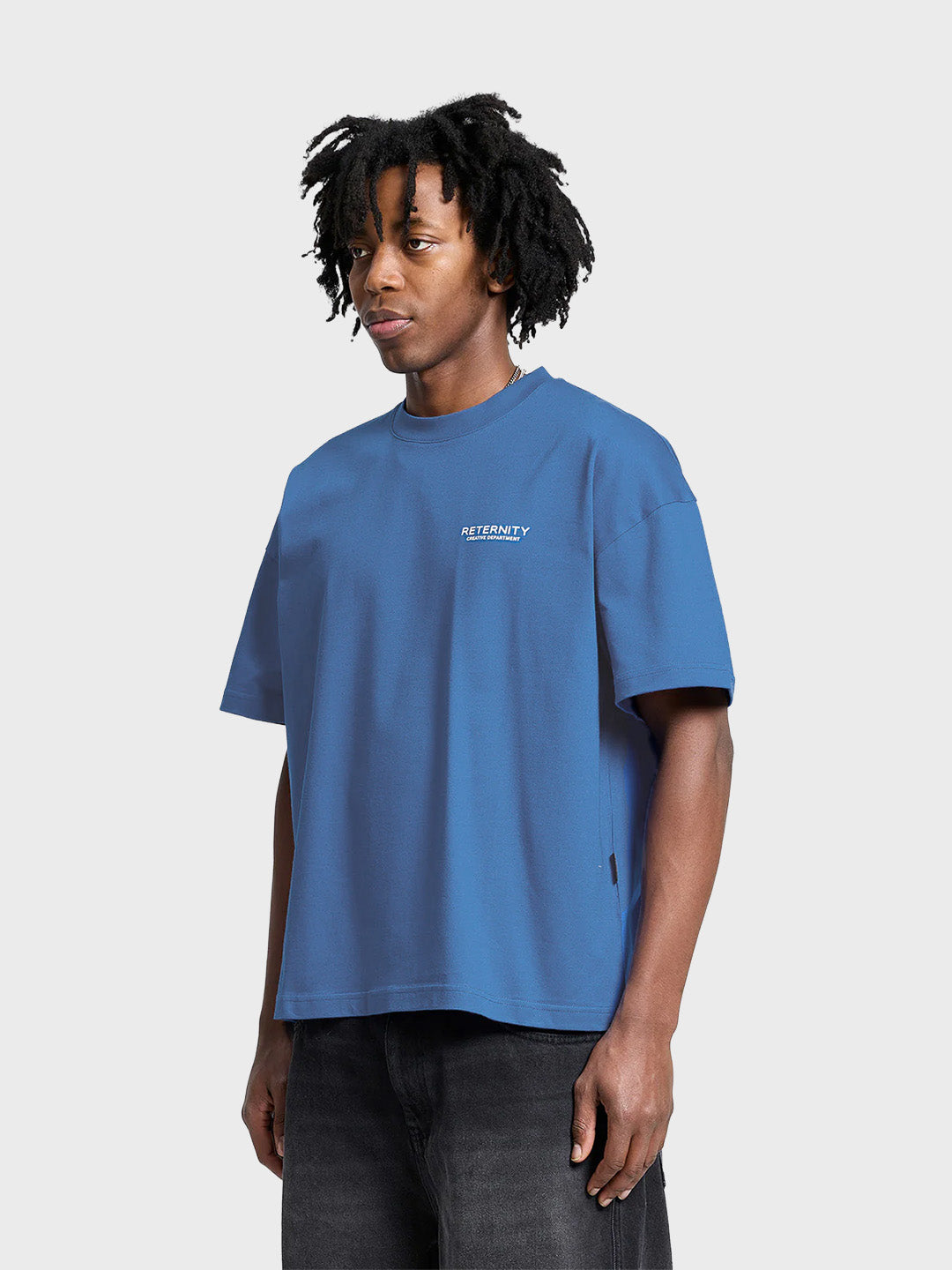 Reternity Creative Dept T-Shirt Blue - zijaanzicht