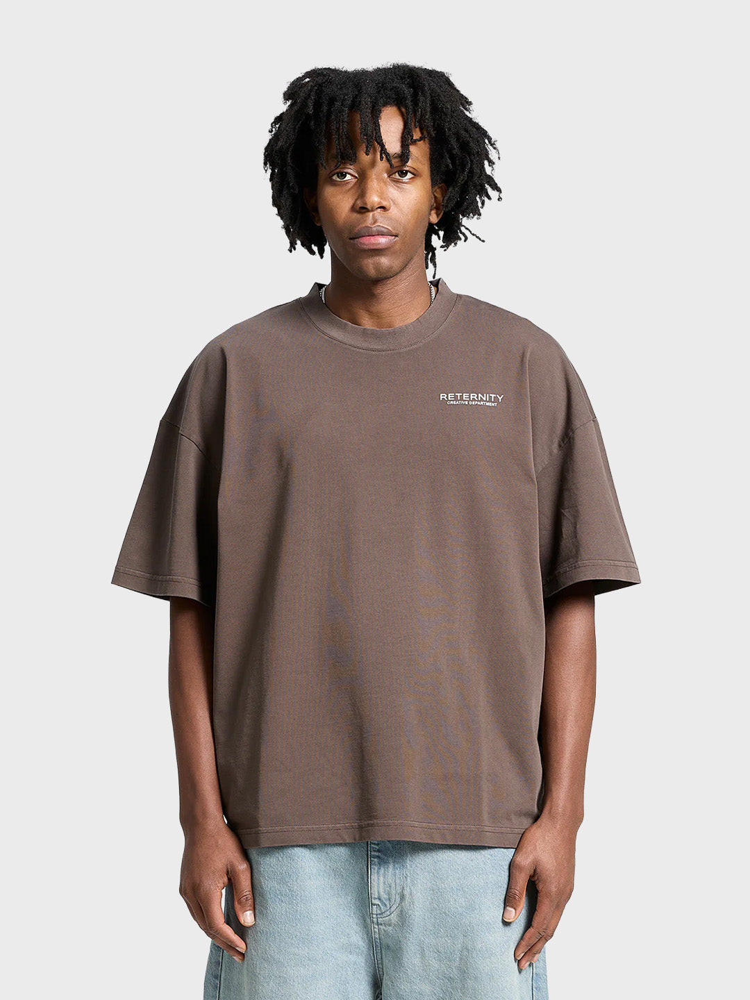 Reternity Creative Dept. T-Shirt Brown - model voorkant