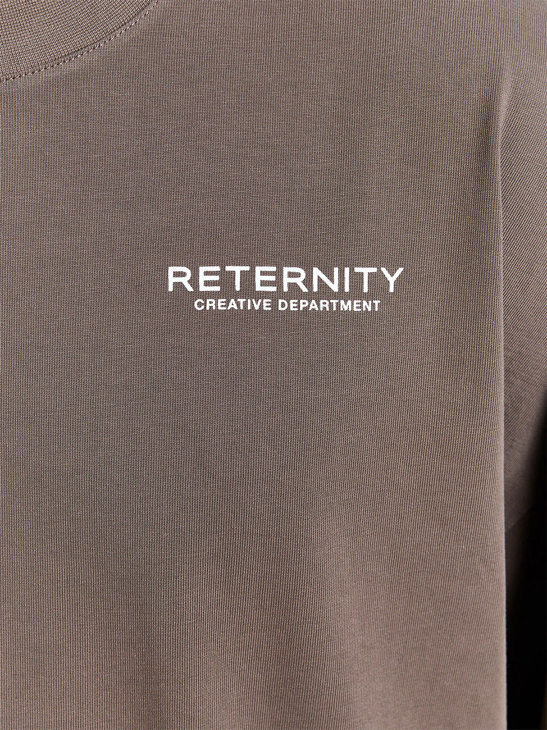 Reternity Creative Dept. T-Shirt Brown - close-up branding