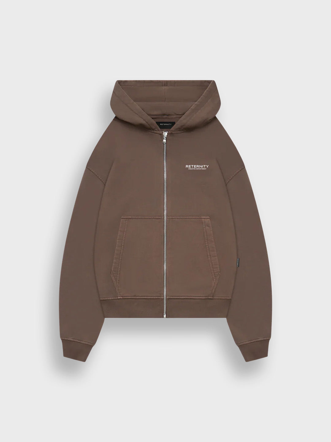 Reternity Creative Dept Zip Hoodie Brown - voorkant
