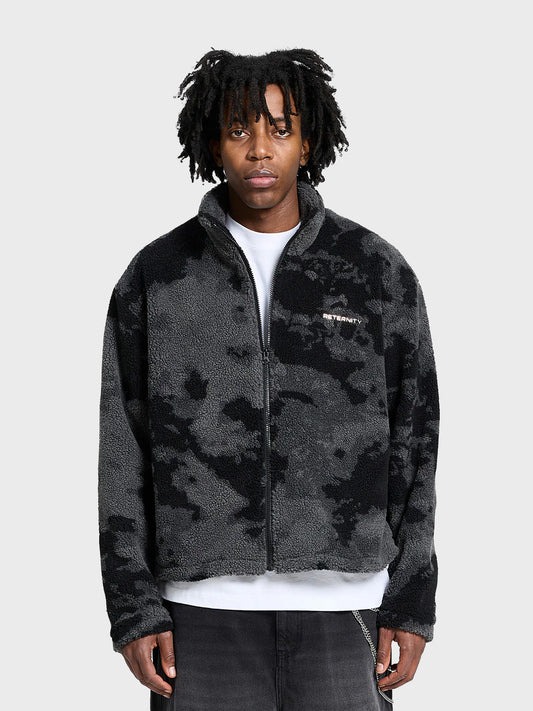 Reternity Fleece Jacket Acid Black – model front view