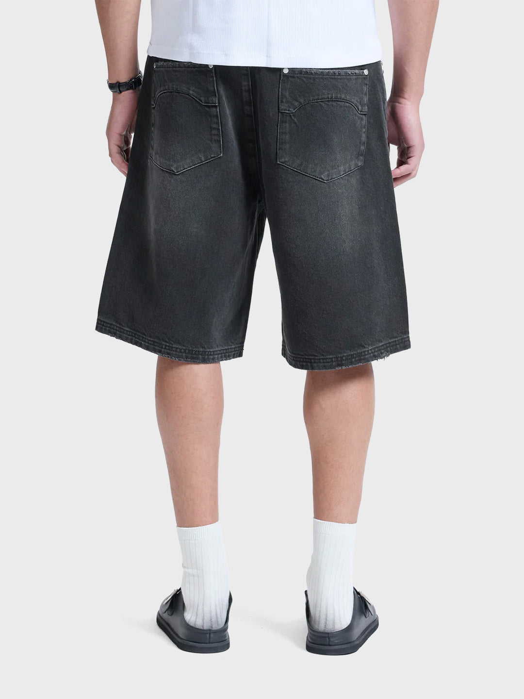 Reternity Studded Denim Jorts | Black