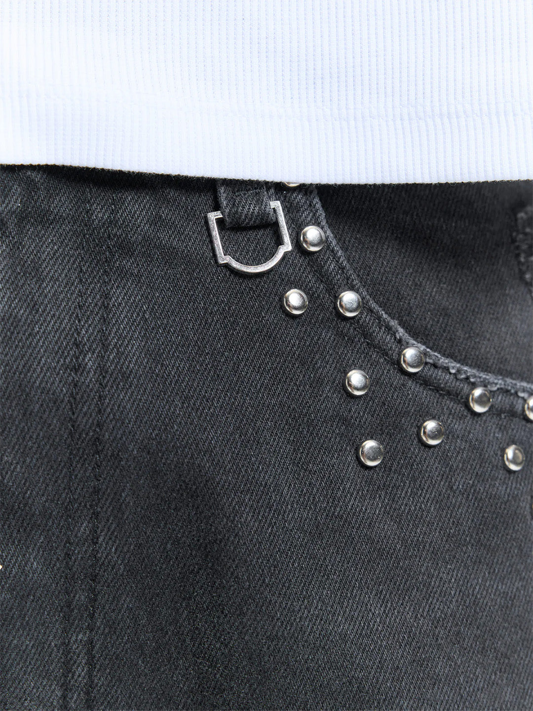 Reternity Studded Denim Jorts | Black