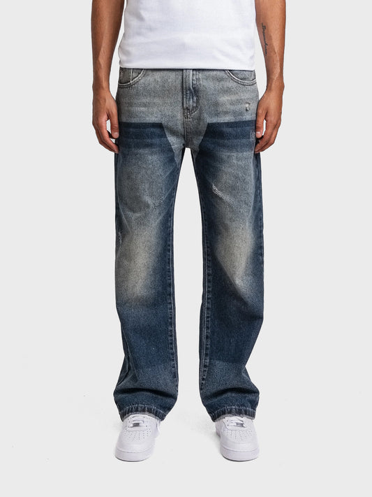 Rheborn Carpenter Washed Jeans Blue - voorkant