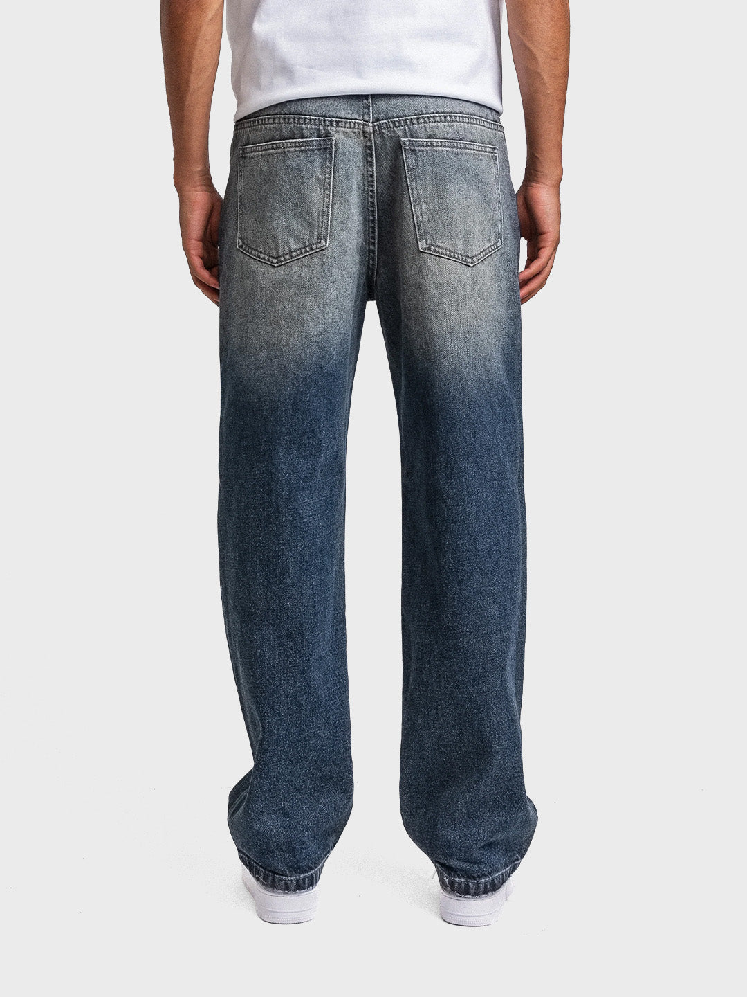 Rheborn Carpenter Washed Jeans Blue - achterkant