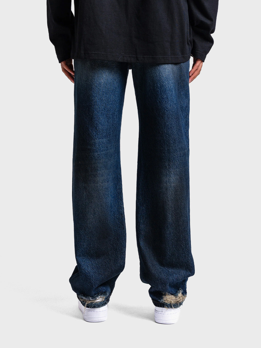 Rheborn Destroyed Jeans Dark Blue - achterkant