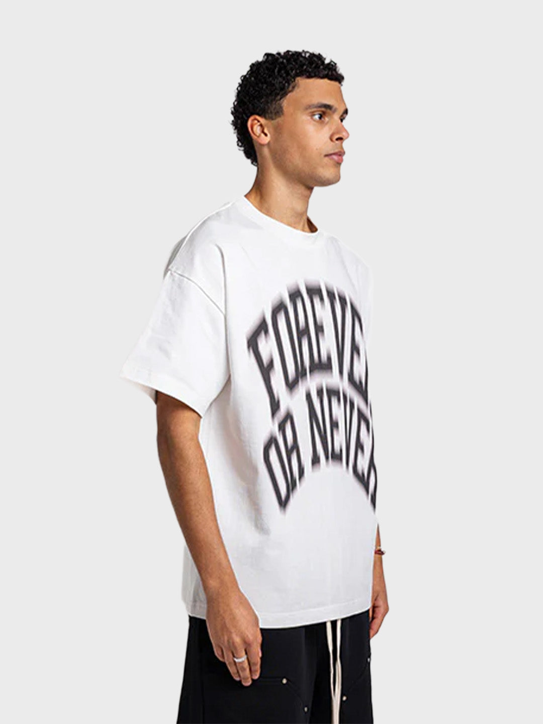Rheborn Forever or Never T-Shirt White - zijkant