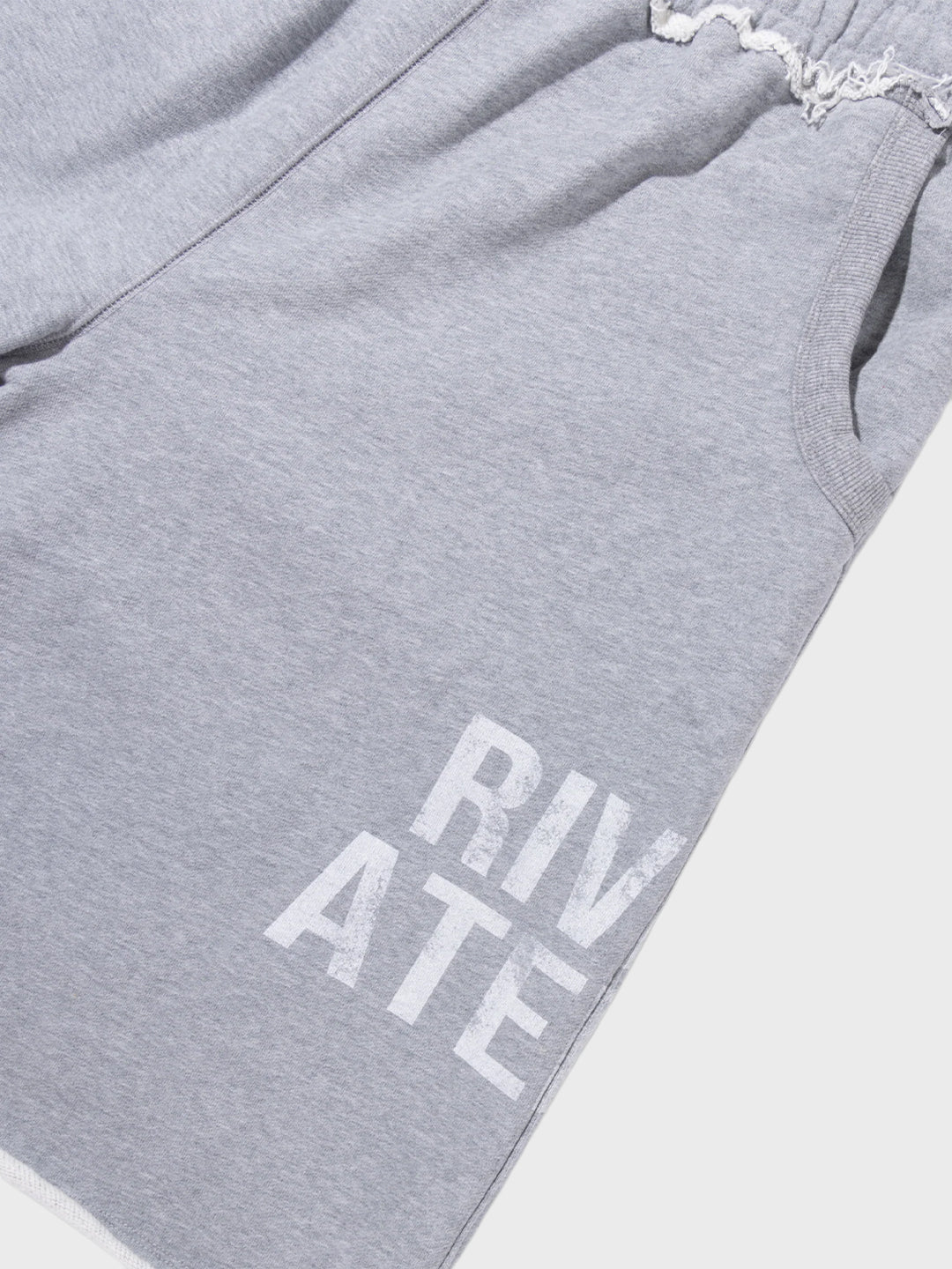 Rivero Artifact Jogger Shorts Grey - close-up graphic