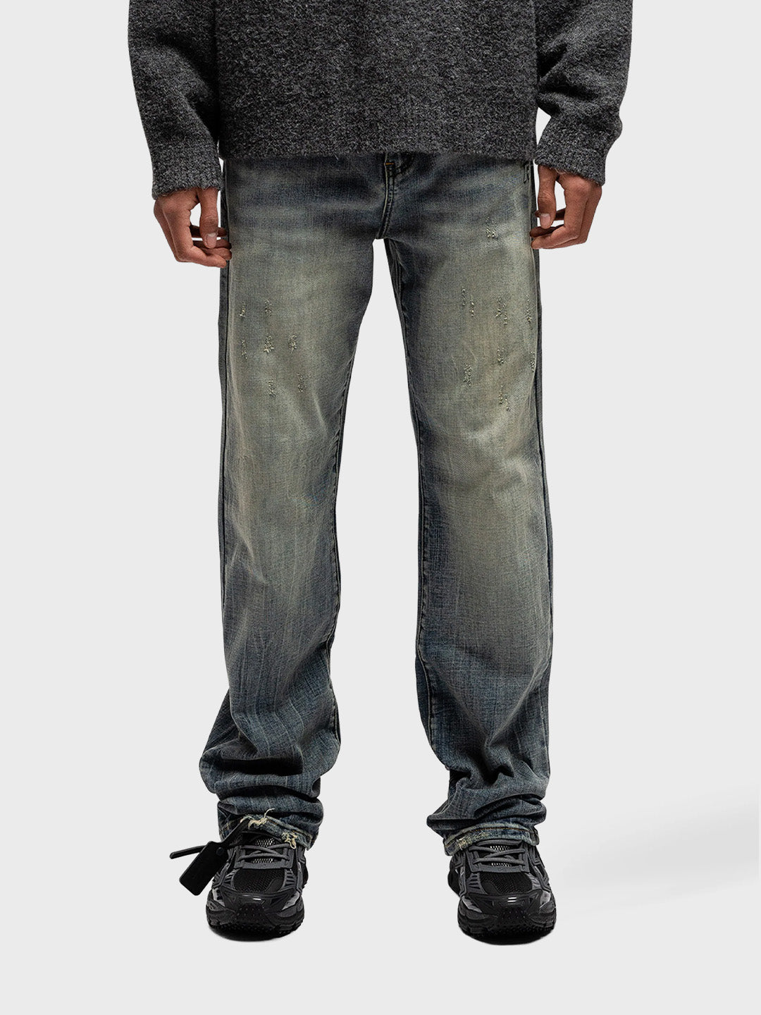 Rivero Bleach Washed Jeans Blue - voorkant