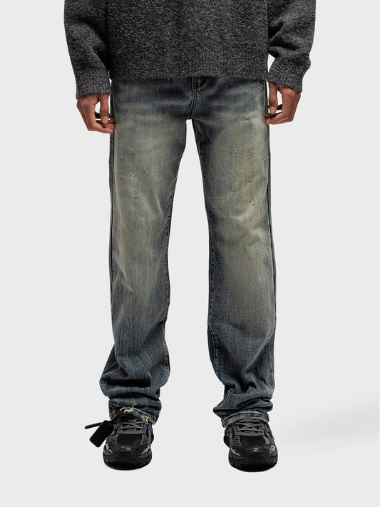 Rivero Bleach Washed Jeans Blue - voorkant
