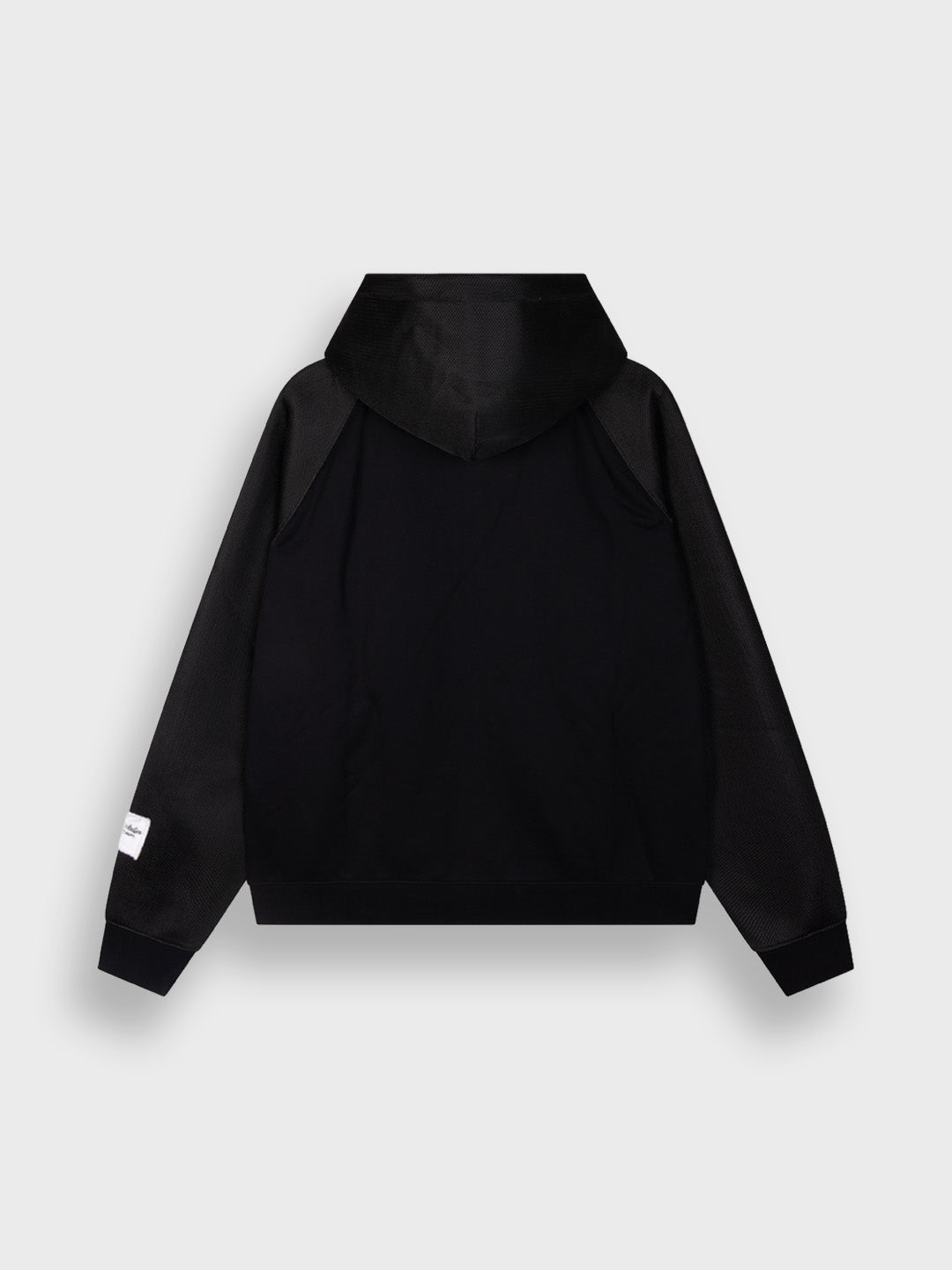 Rivero Contrast Foam Panel Zip Hoodie Black – achterkant