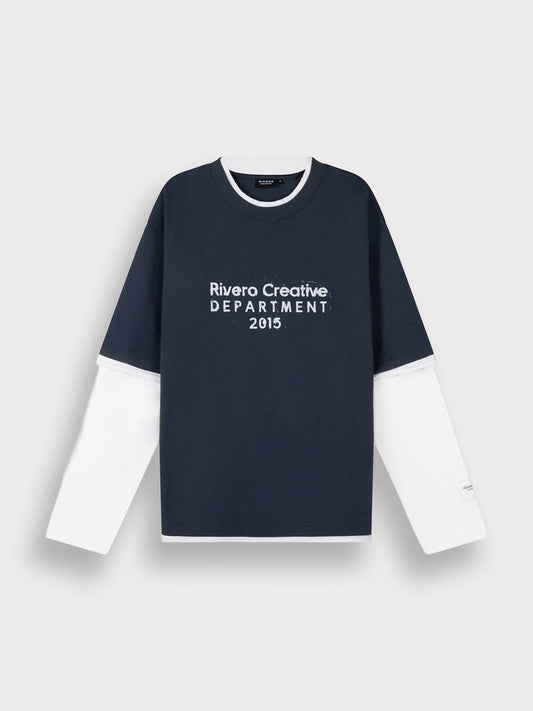 Rivero Creative Department Double Layered Longsleeve Navy - voorkant