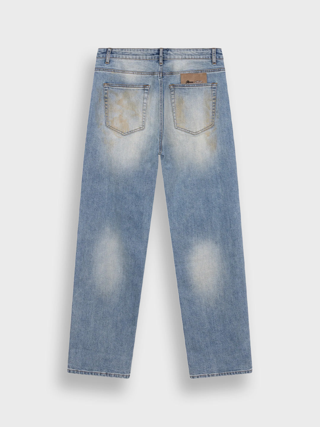 Rivero Dusted Fade Embossed Jeans Blue – achterkant