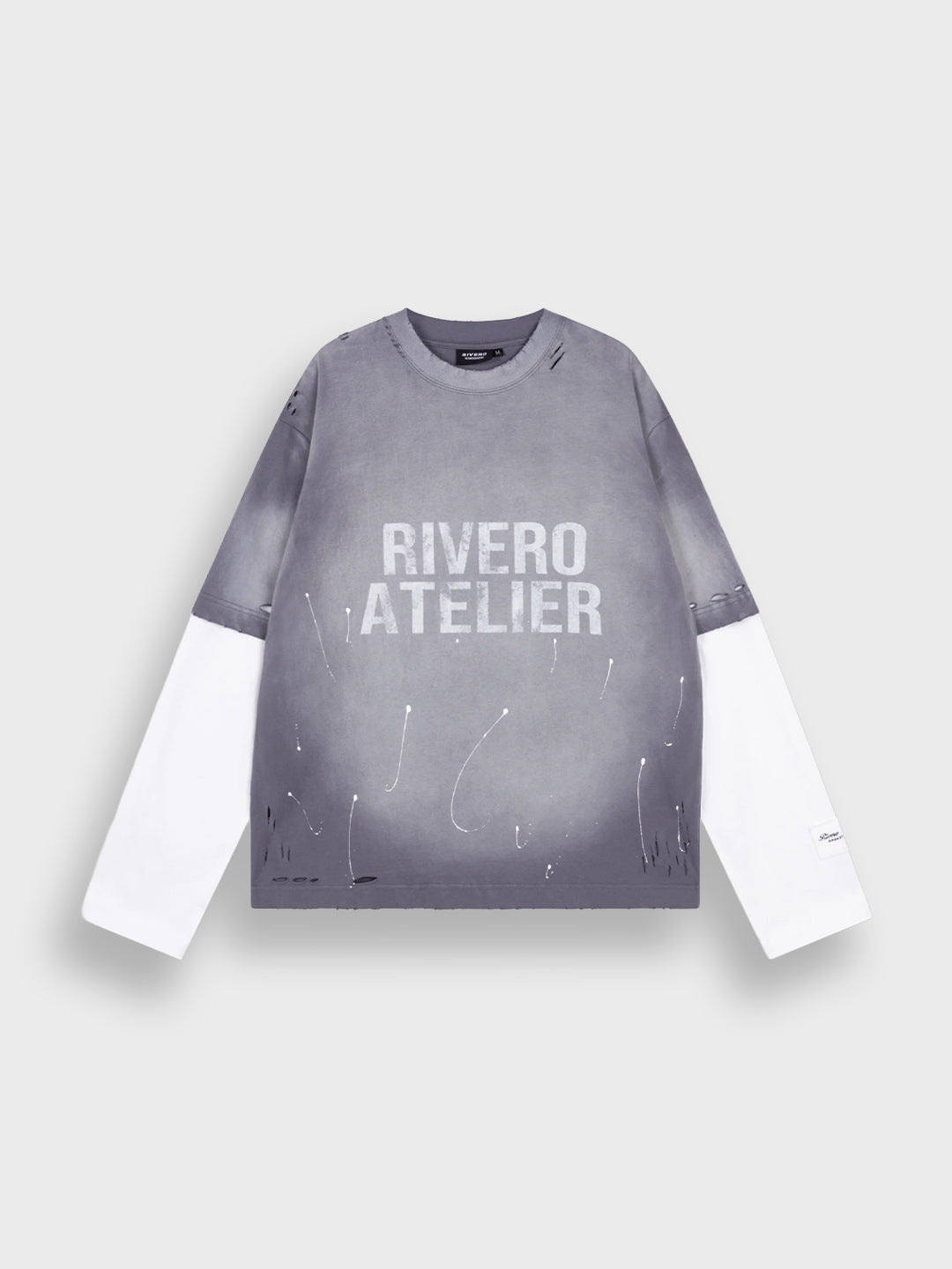 Rivero Fade Artifact Double Layered Longsleeve Ash - voorkant