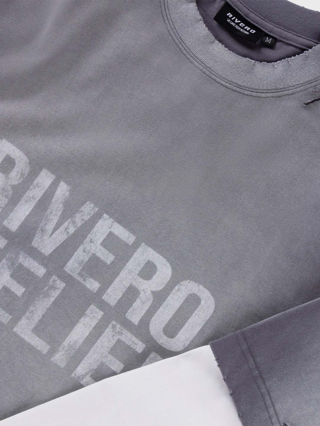 Rivero Fade Artifact Double Layered Longsleeve Ash - close-up logo