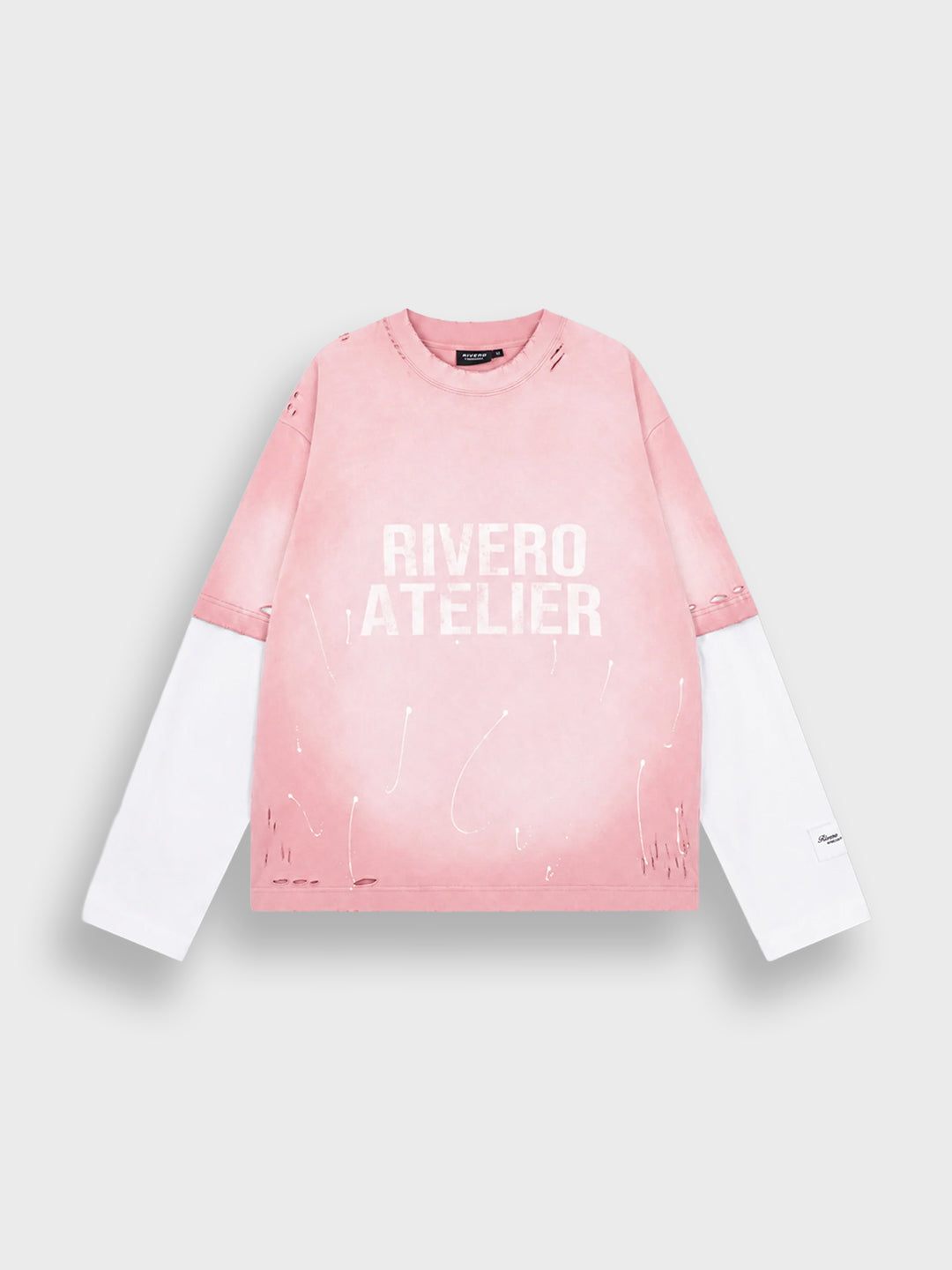 Rivero Fade Artifact Double Layered Longsleeve Dawn Pink - voorkant