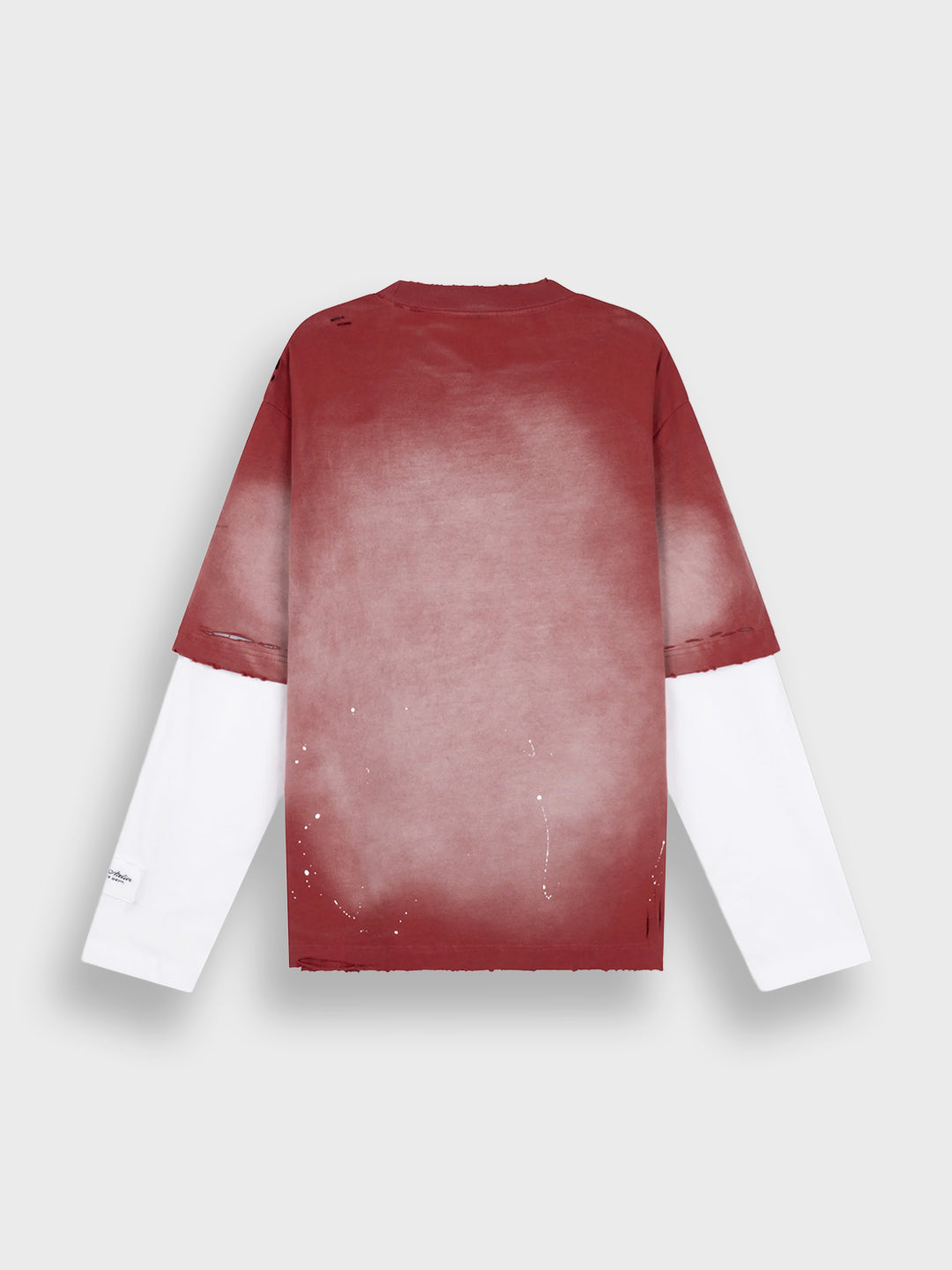 Rivero Fade Artifact Double Layered Longsleeve Red - achterkant