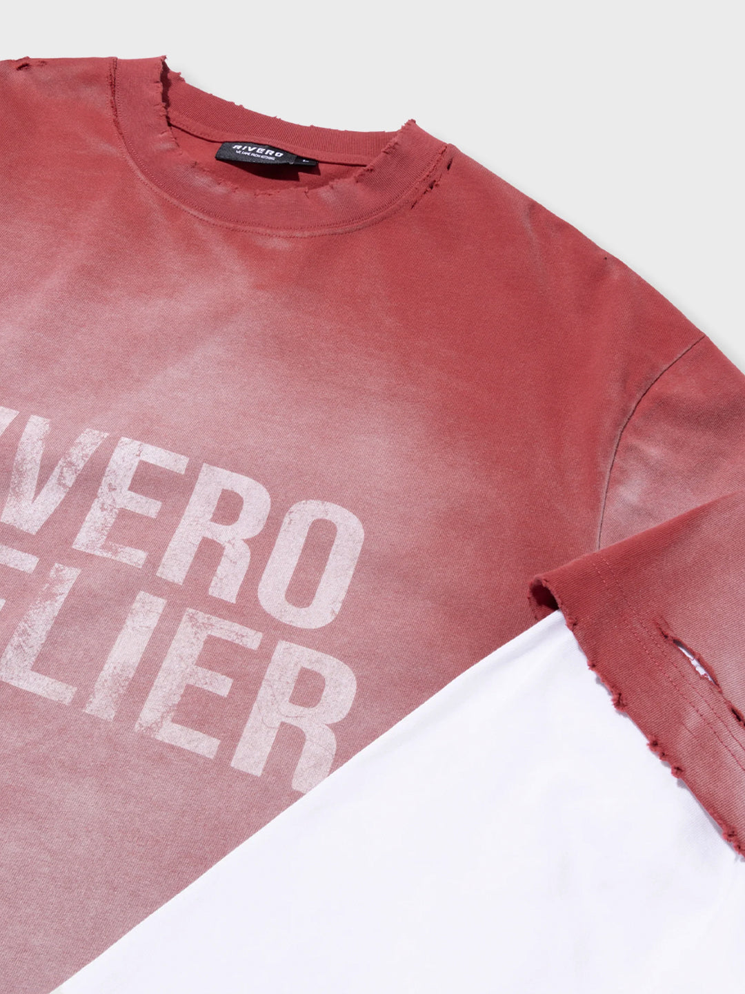 Rivero Fade Artifact Double Layered Longsleeve Red - close-up 1