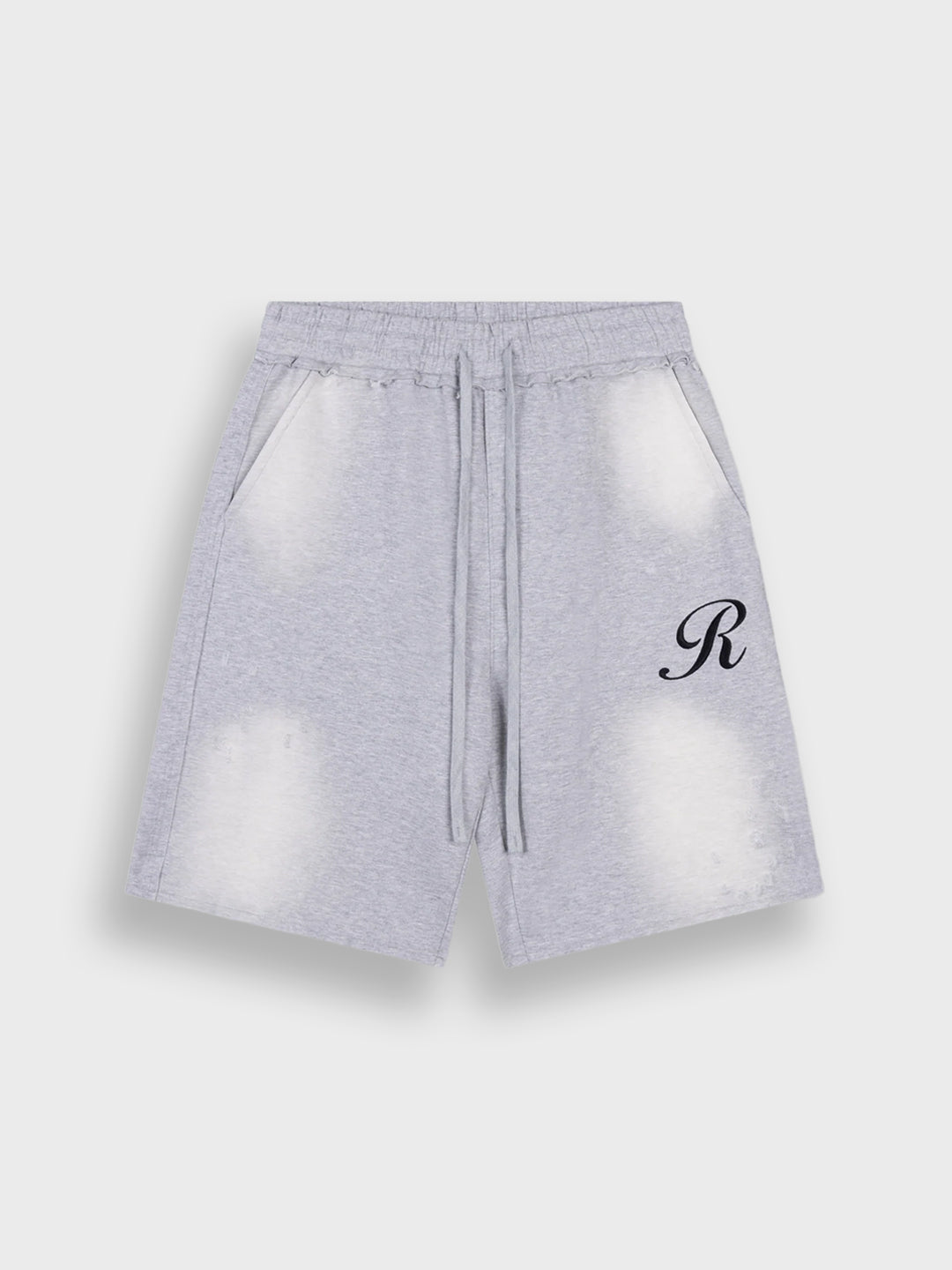 Rivero Fade Distressed Jogger Shorts Grey - voorkant