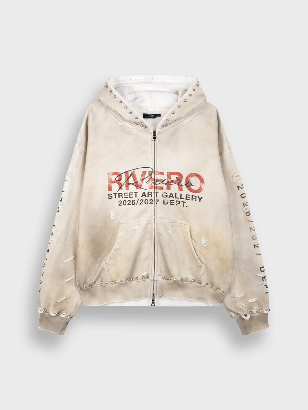 Rivero Faded Gemstone Zip Hoodie | Off-White
