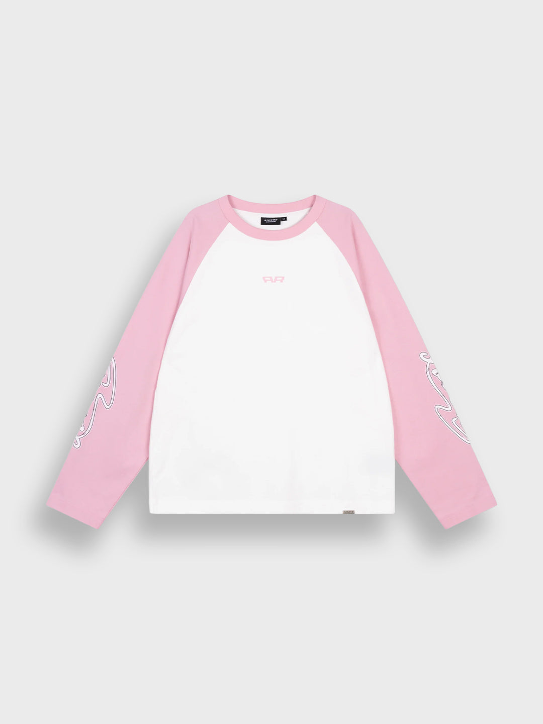 Rivero Form Contrast Longsleeve White/Pink - voorkant