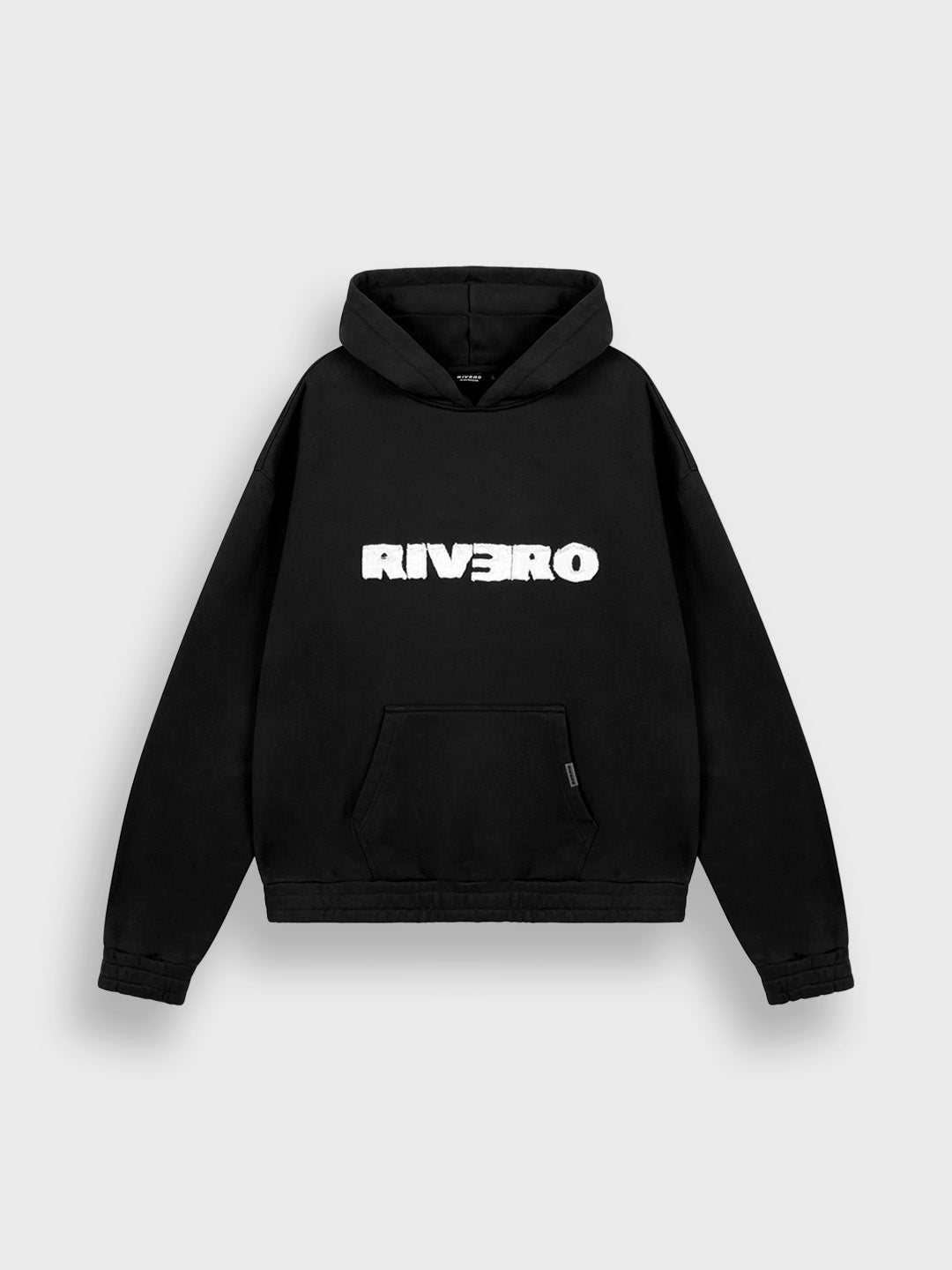 Rivero Frayed Echo Hoodie Black - voorkant