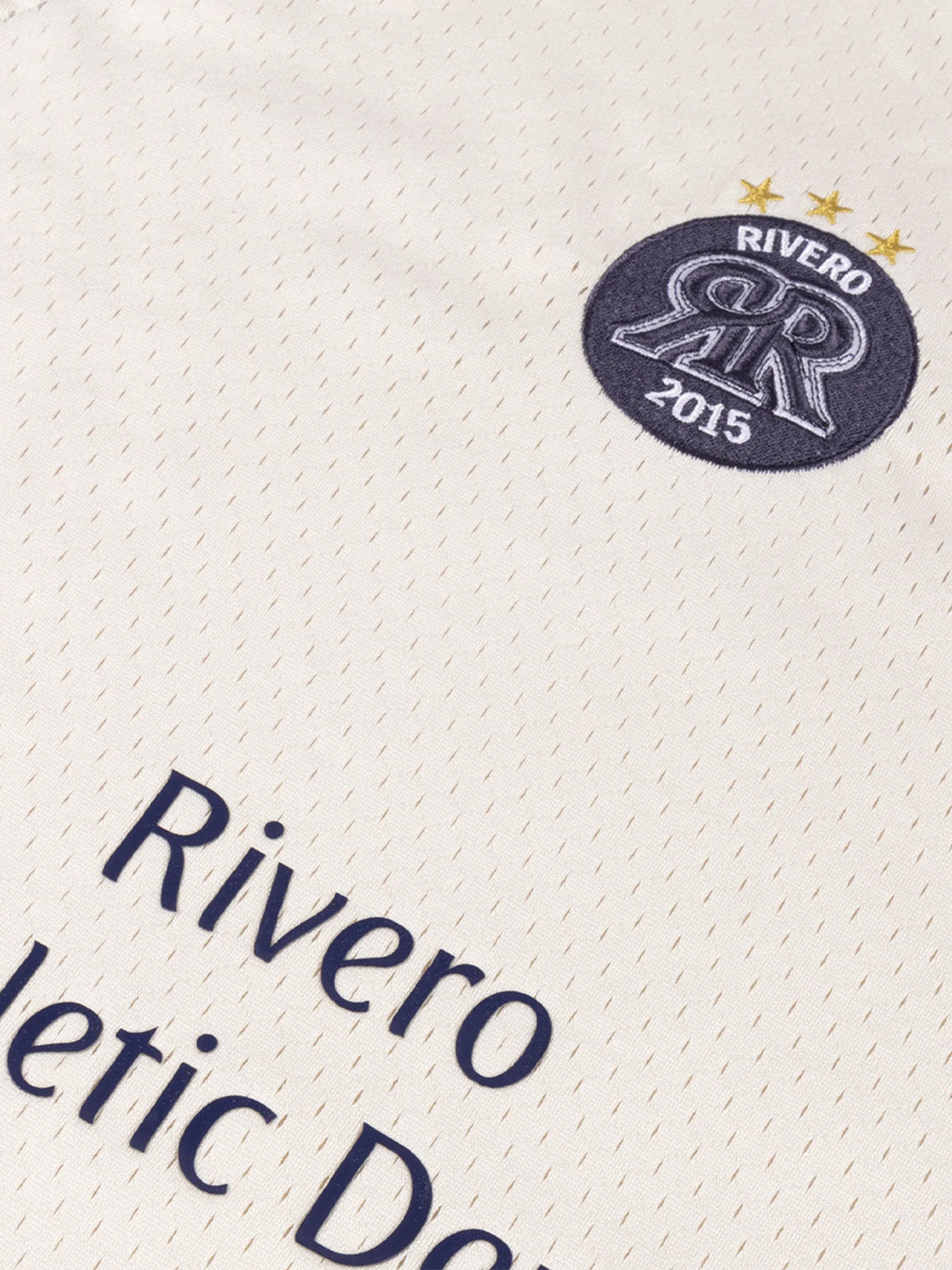 Rivero Mesh Contrast Longsleeve Off-White/Navy – close-up