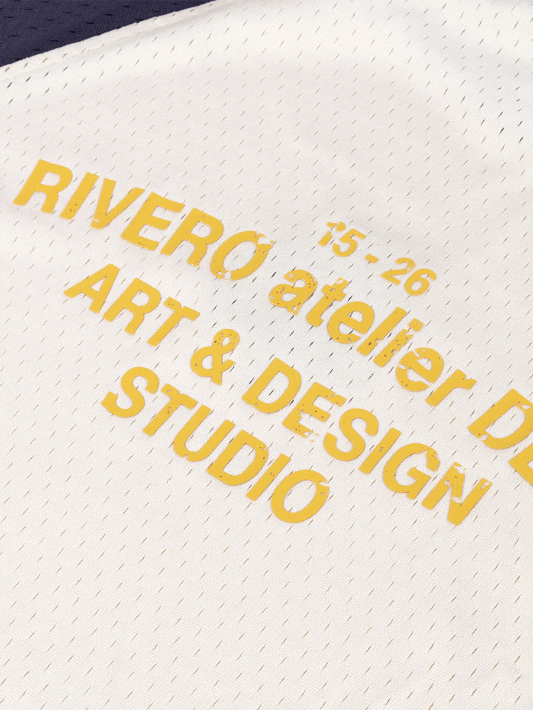 Rivero Mesh Contrast Longsleeve Off-White/Navy – detailafeelding