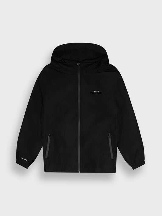 Rivero Phantom Track Jacket Black – voorkant met Athletic Department graphic