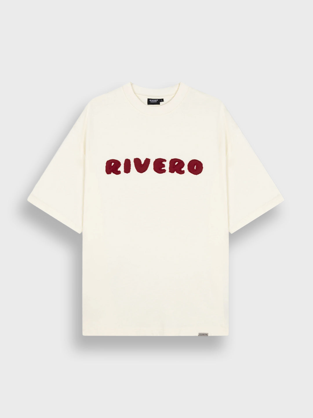 Rivero Puffed Logo T-Shirt Off-White - voorkant