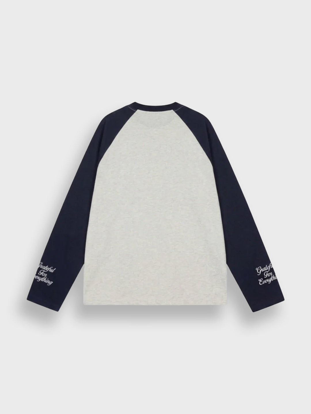 Rivero Raglan College Longsleeve Navy/Grey - achterkant