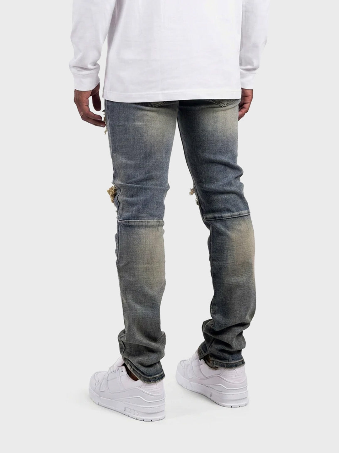 Rivero Ripped Archive Jeans Dark Blue - achterkant