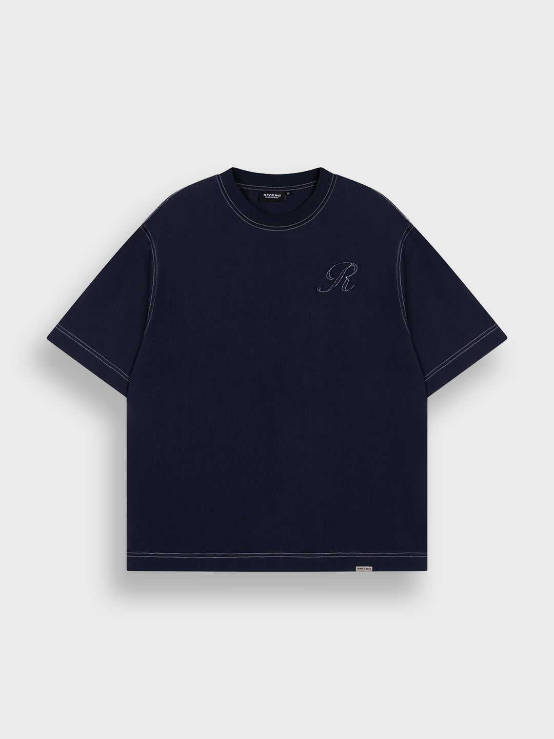 Rivero Seams T-Shirt Navy - voorkant