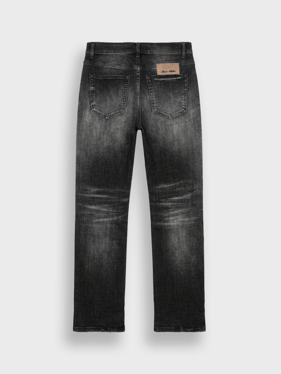 Rivero Shadow Slightly Split Jeans Black - achterkant