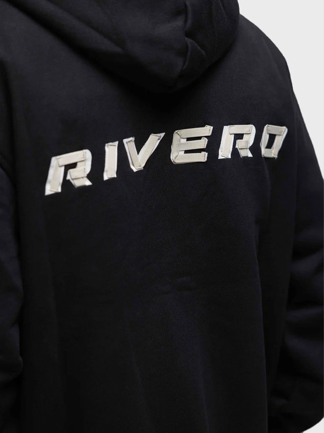 Rivero Signature Taped Zip Hoodie | Black