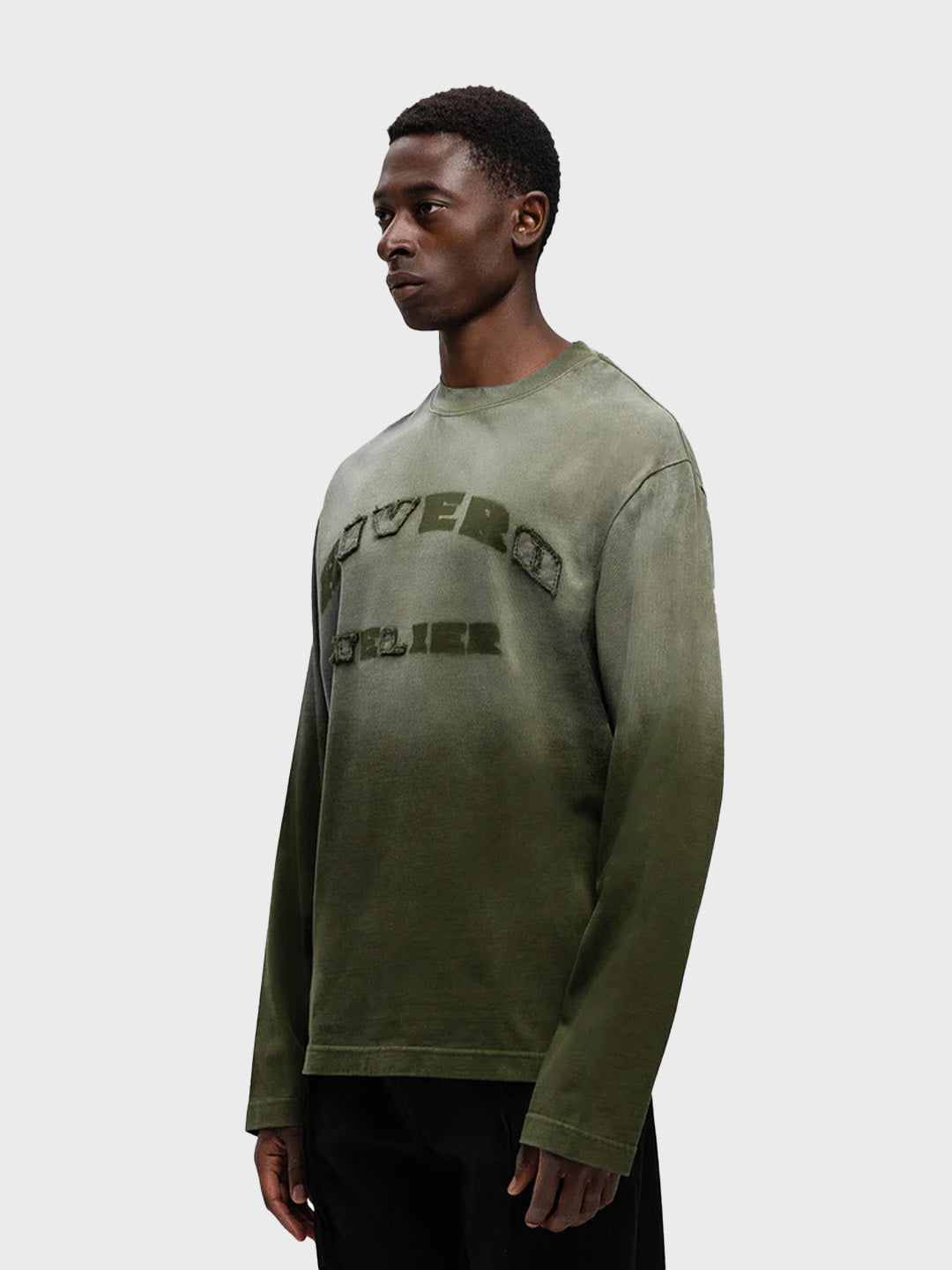Rivero Statement Longsleeve T-Shirt Washed Green achterkant