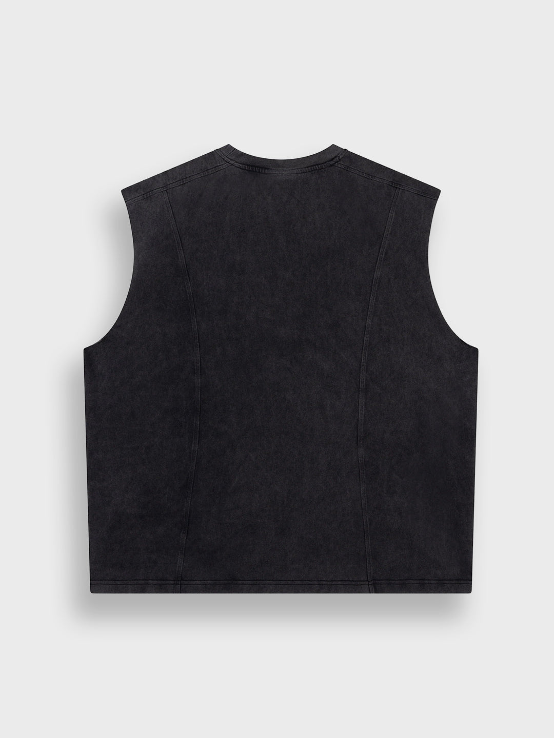 Rivero Washed Sleeveless T-Shirt | Black