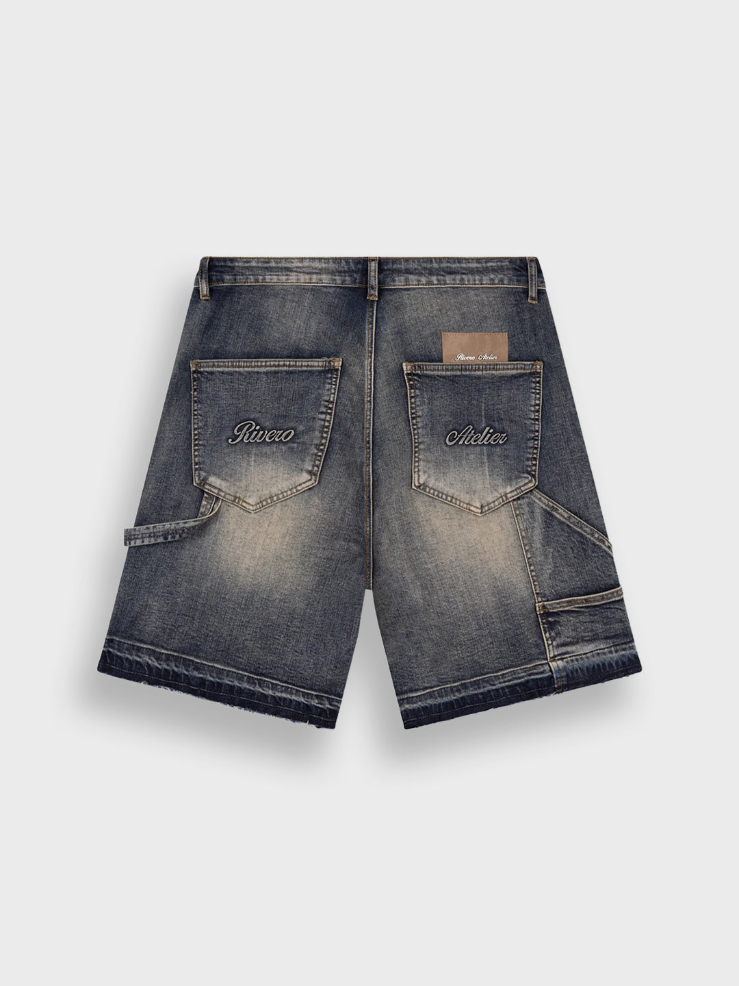 Rivero Worker Denim Shorts Midnight Blue - achterkant