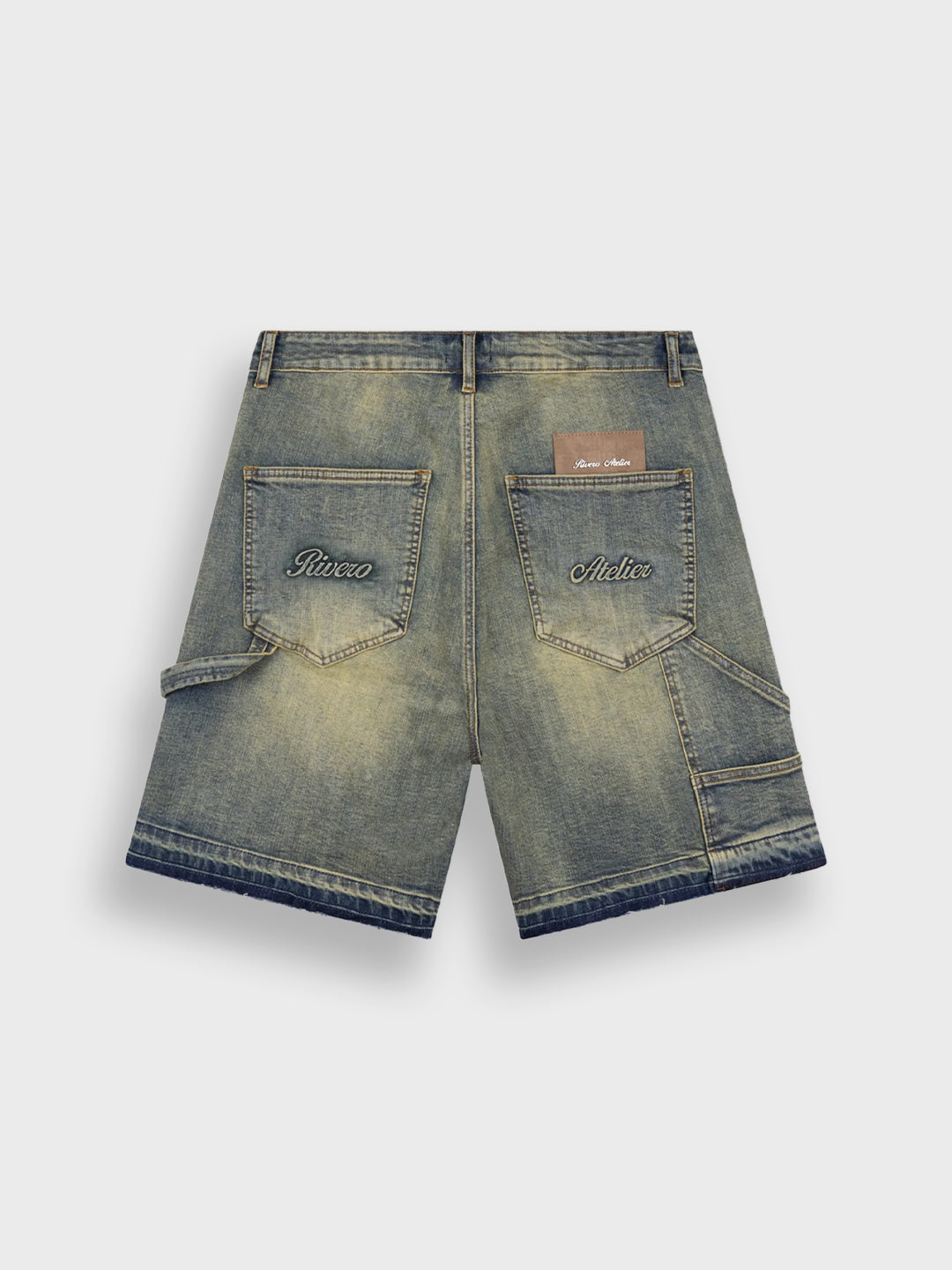 Rivero Worker Denim Shorts Veridian - achterkant
