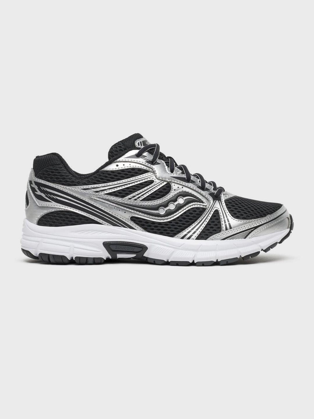 Saucony Grid Legacy Sneakers Silver/Black – S101836-1005 – zijkant