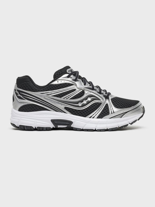 Saucony Grid Legacy Sneakers Silver/Black – S101836-1005 – zijkant