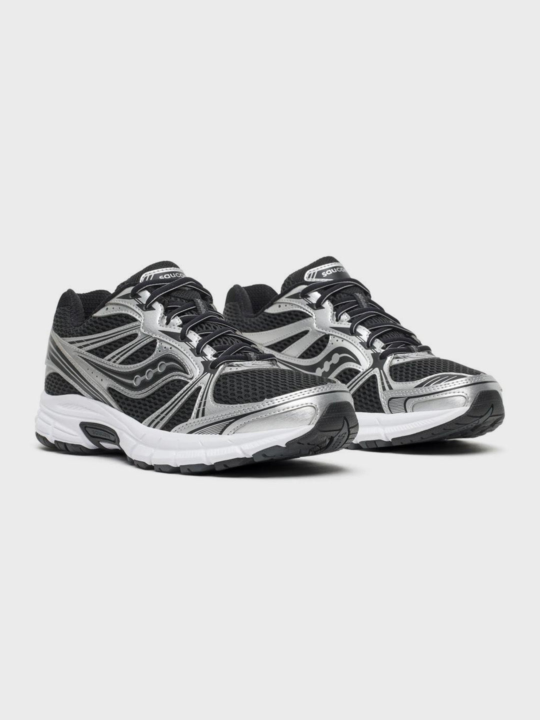 Saucony Grid Legacy Sneakers Silver/Black – S101836-1005 – voorkant