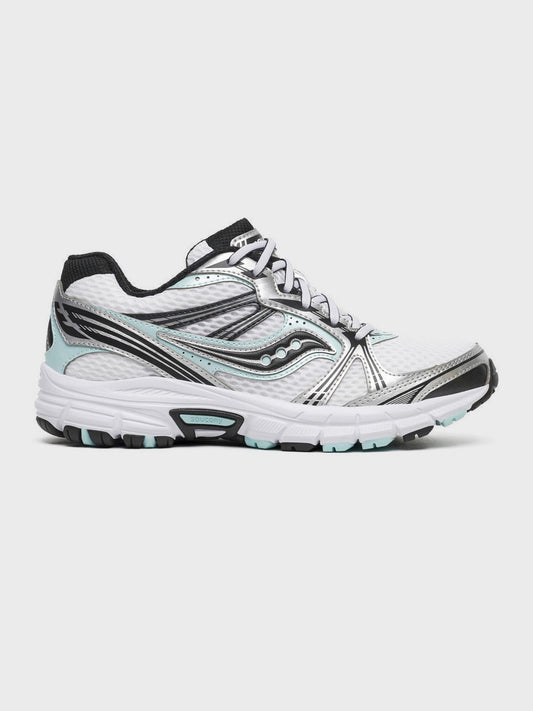 Saucony Grid Legacy Sneakers Silver/Spa - S101836-1044 - zijkant