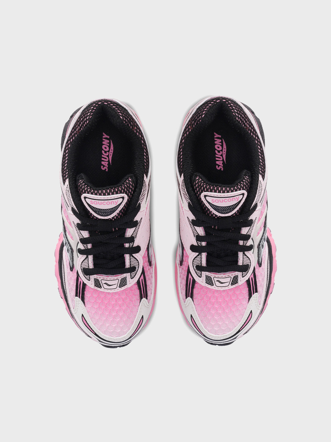 Saucony Omni 9 KDZ Kinderschoenen Black/Salmon - bovenkant