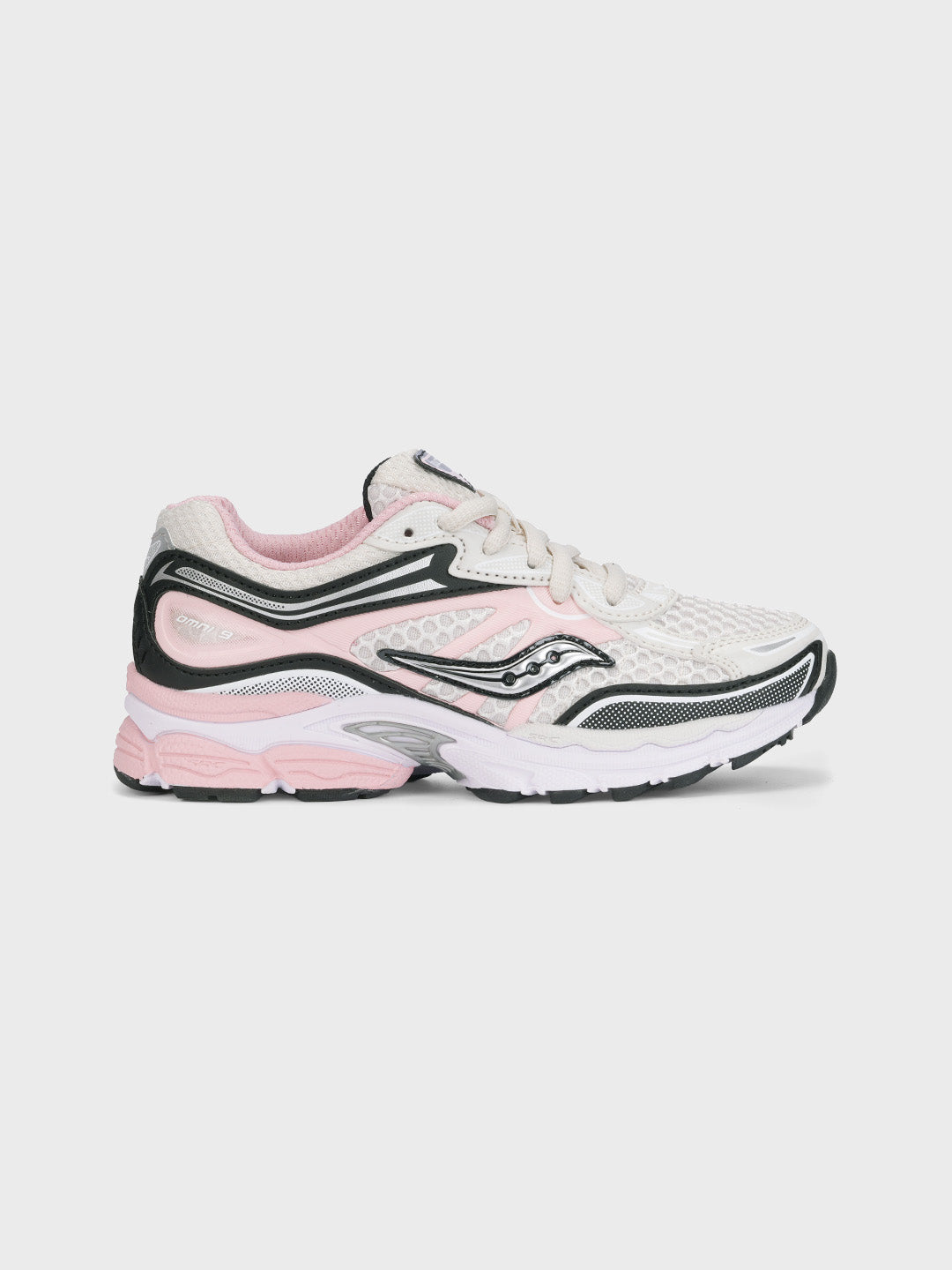 Saucony Omni 9 KDZ Kinderschoenen Ivory/Pink - zijkant
