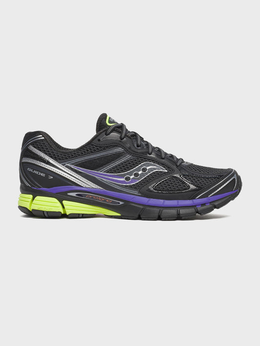 Saucony Progrid Guide 7 Sneakers Black/Multi - zijkant