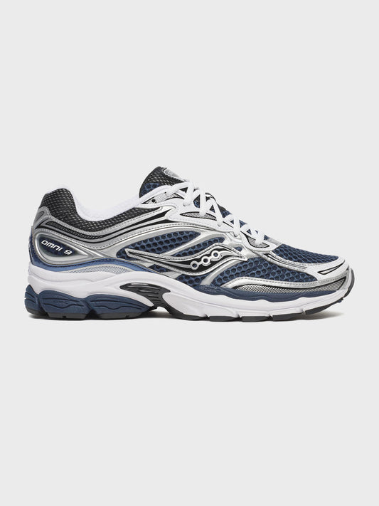 Saucony Progrid Omni 9 sneakers Deep Navy - zijkant
