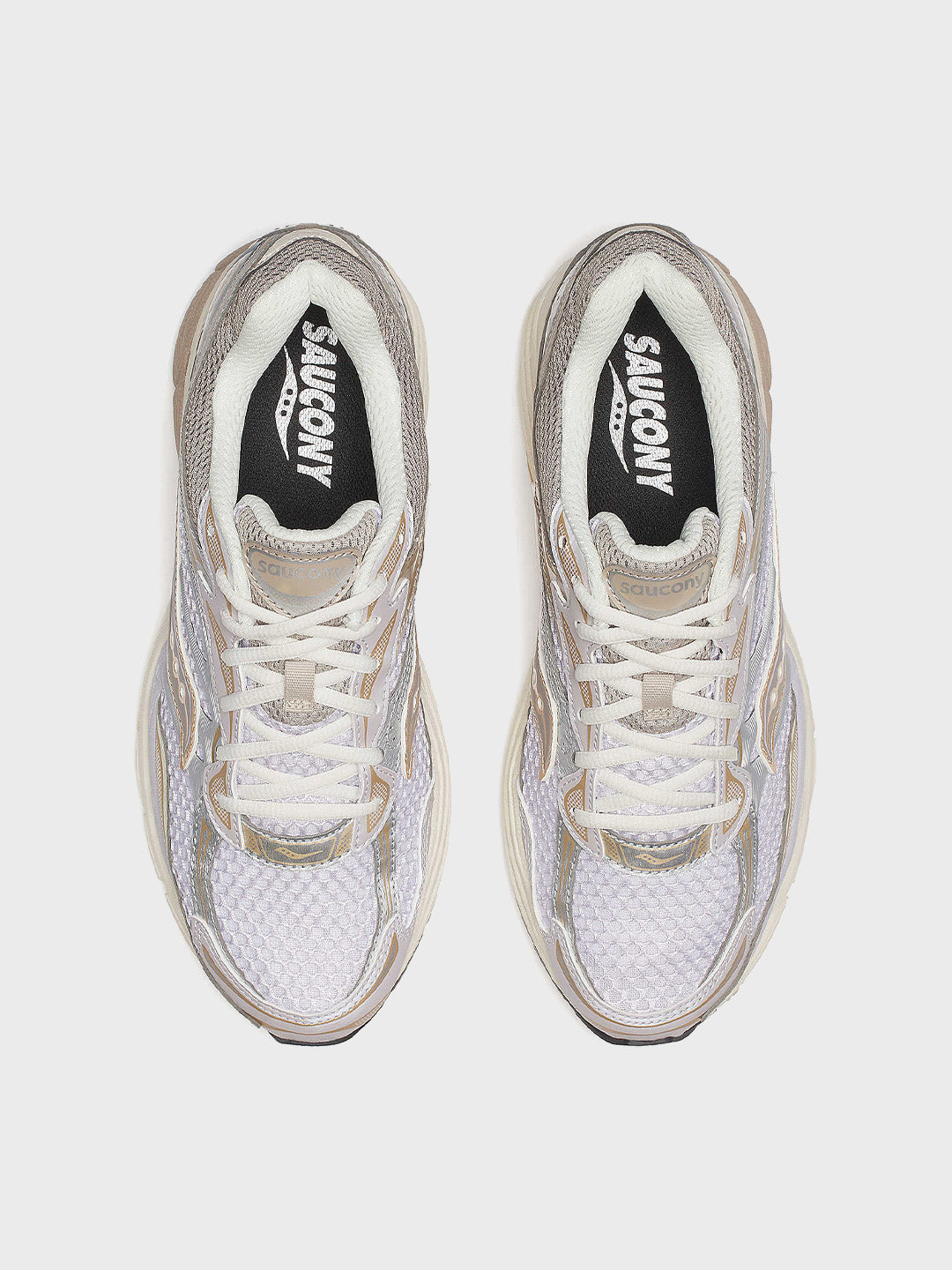 Saucony Progrid Omni 9 Grey/Lilac sneakers – bovenaanzicht